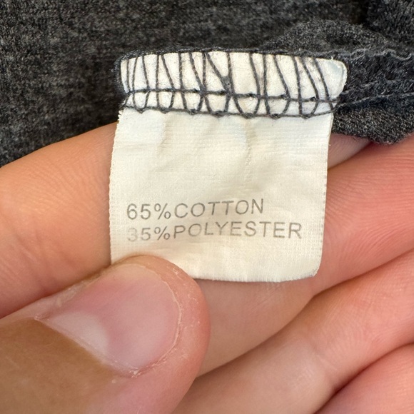 Gray Long Sleeve Shirt with "GOOD VIBES" Blue Rainbow Graphics Women's Medium M - Picture 10 of 10